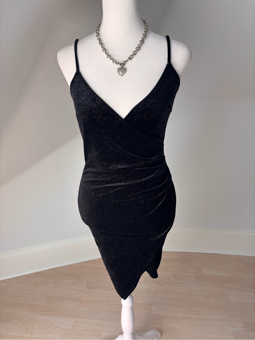 Vintage VNTG Black Glitter Mini Dress ✨